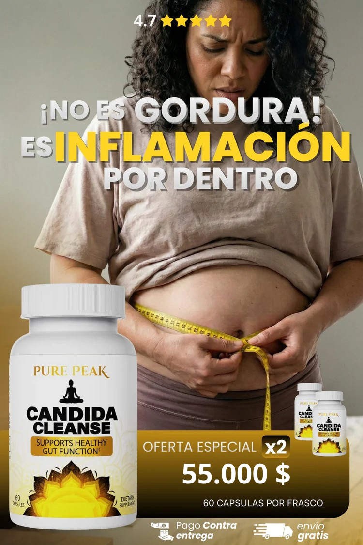 Candida Cleanse para un abdomen más liviano y definido - 60 Capsulas