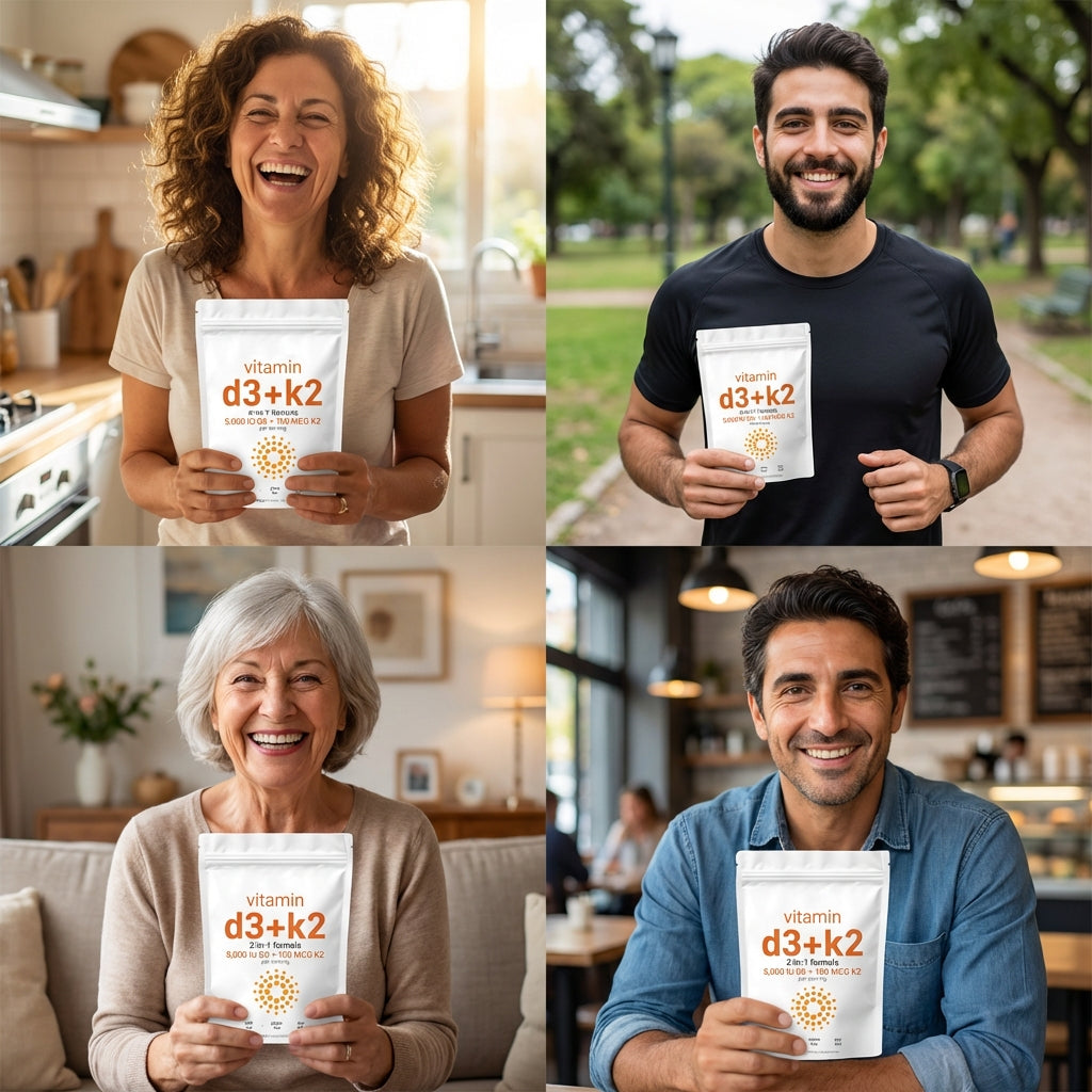 Vitamina D3+K2 (60) Fórmula Premium para huesos fuertes y energía diaria 60 Softgels
