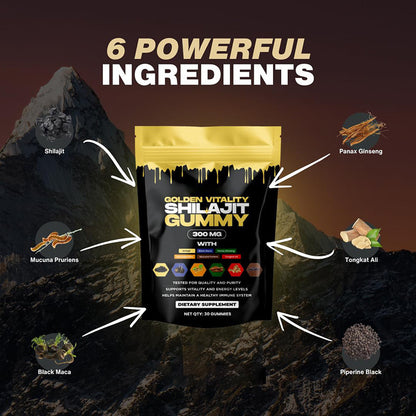 GOMITAS DE SHILAJIT Fórmula 7 en 1 – La Clave Para Recuperar tu VITALIDAD y TESTOSTERONA en 30 días