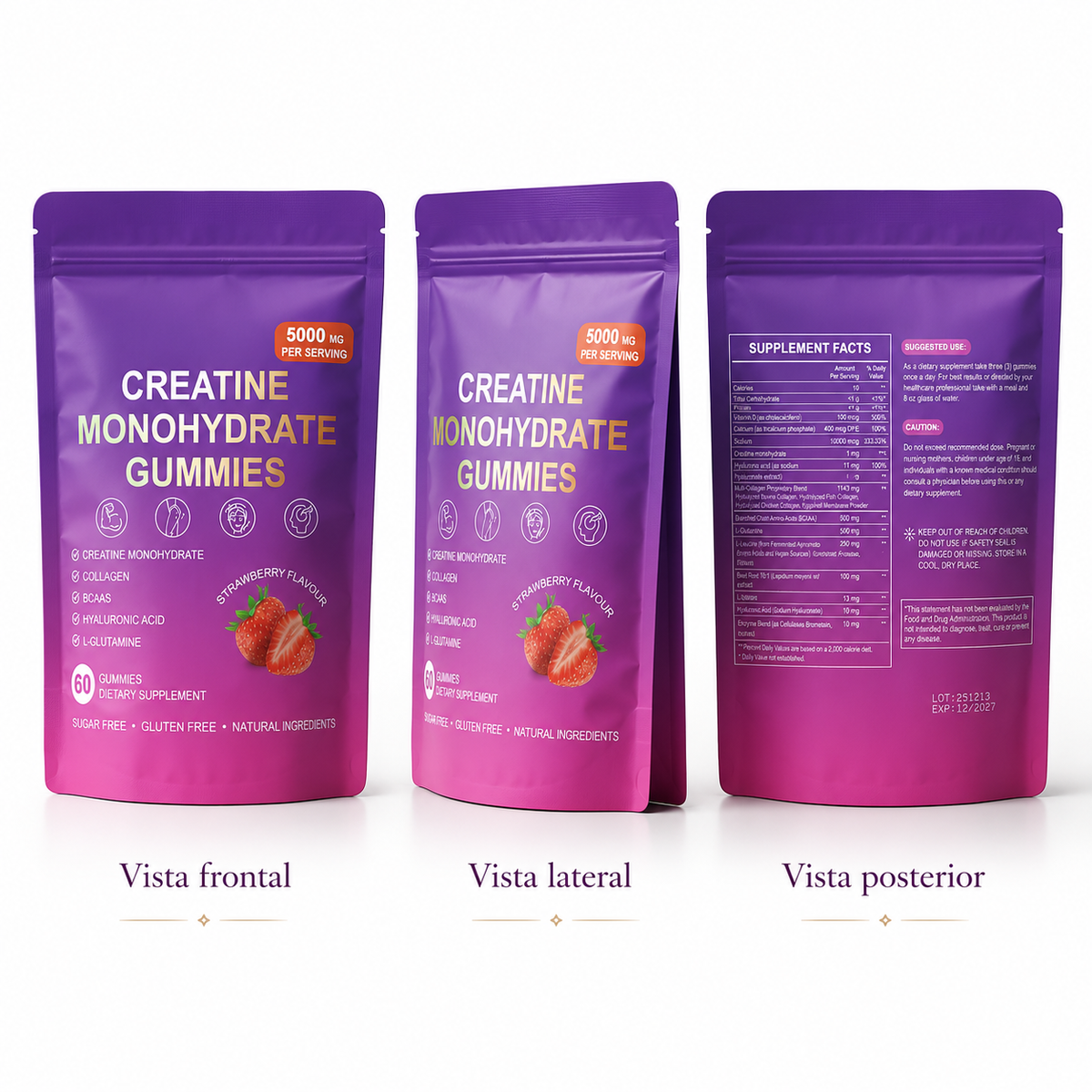 Gomitas de creatina para mujeres – 120 unidades - vista 2