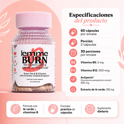 Lemme Burn Metabolism & AMPK Activator – 60 cápsulas - vista 3